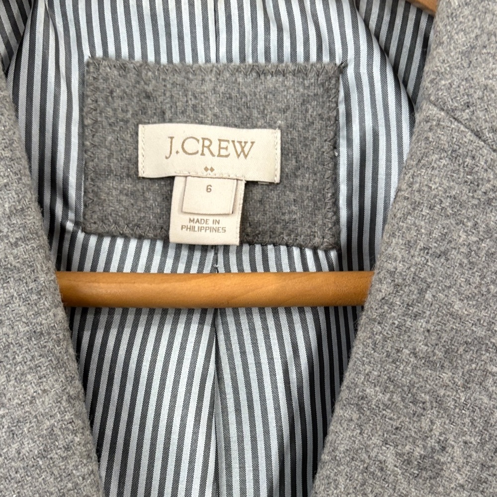 J. Crew Women's Charcoal Blazer with Gold Buttons - Picture 2 of 5